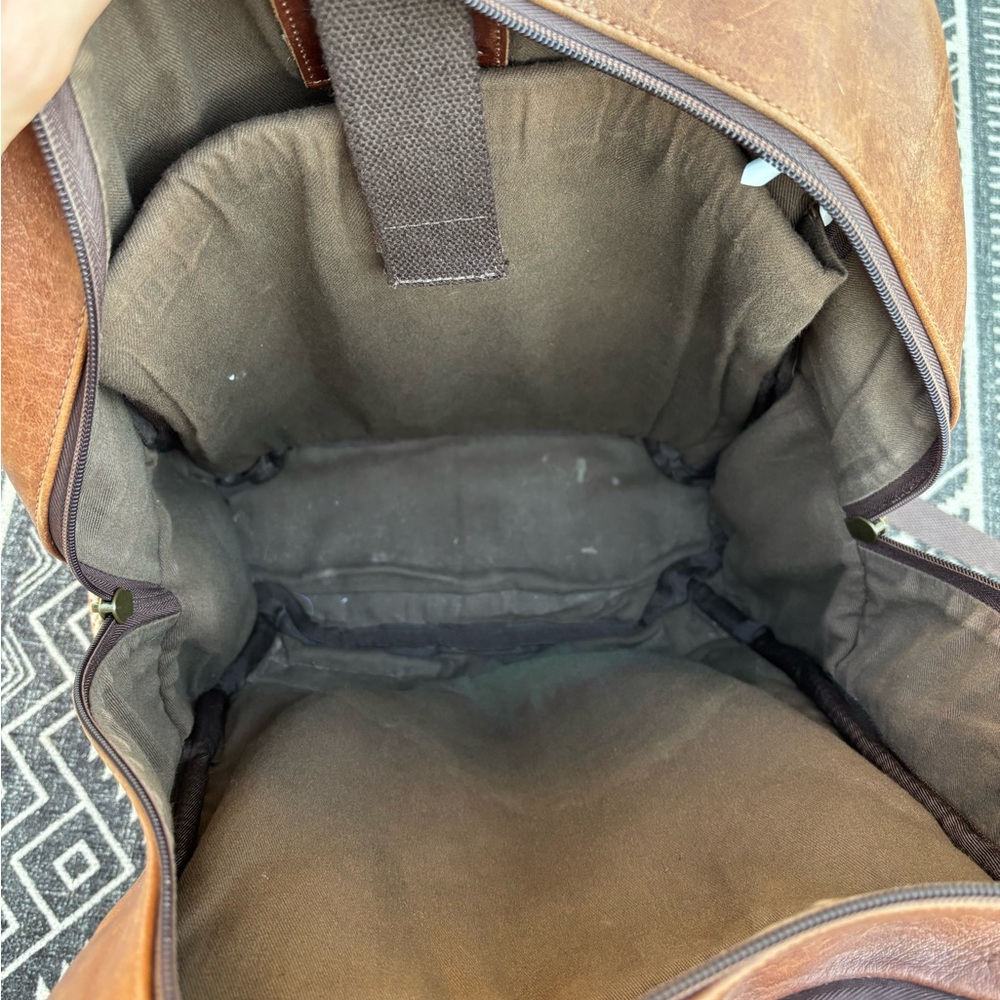 STS Ranchwear Brown Leather Backpack & matching wallet - Picture 8 of 11